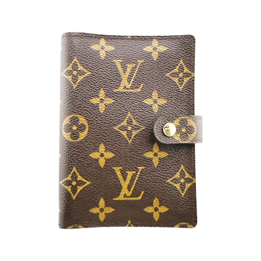 Louis Vuitton Notebook cover R20005 Notebook Agenda Monogram Canvas Brown Handbag
