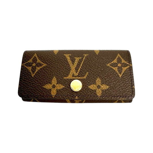 Louis Vuitton Key holder M69517 4 Monogram Canvas Brown Key Chain 8