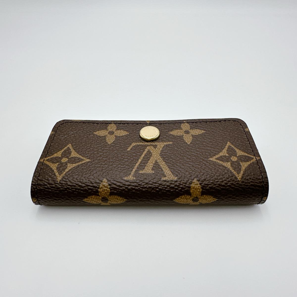 Louis Vuitton Key holder M69517 4 Monogram Canvas Brown Key Chain 7