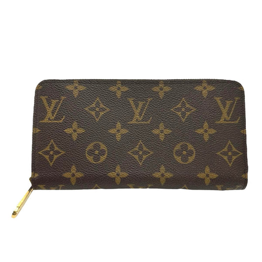 Louis Vuitton Long Purse M42616 Zip Around Monogram Canvas Brown Wallet Case 5