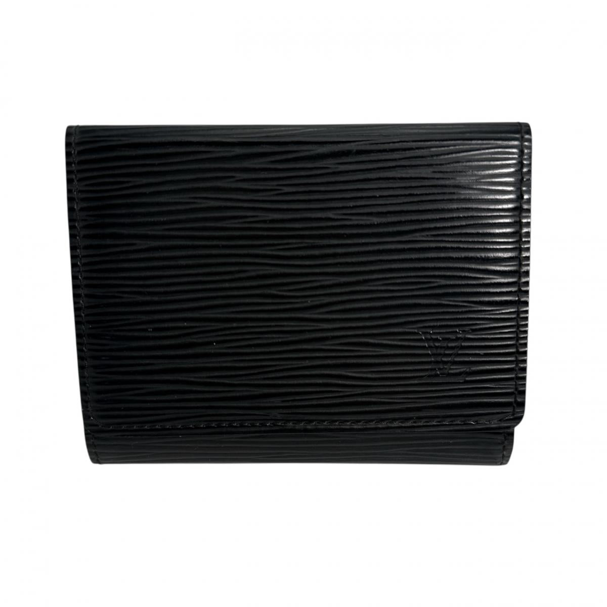 Louis Vuitton M56582 Epi name holder Epi Leather Black Wallet Case