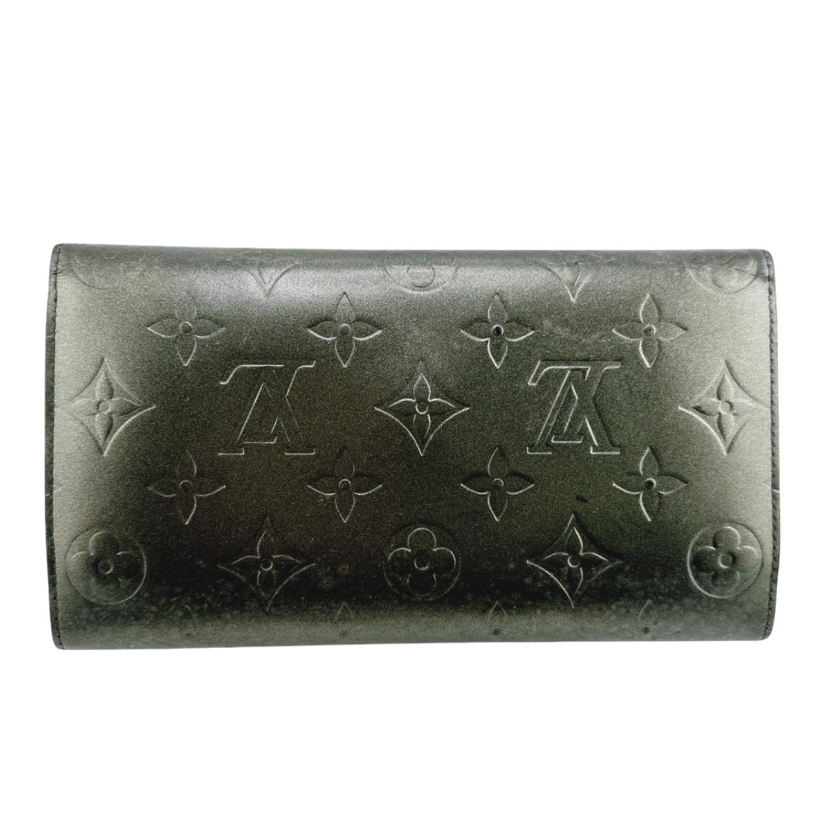 Louis Vuitton Tri-fold M65102 mat Noir Tri-fold Monogram Wallet Case