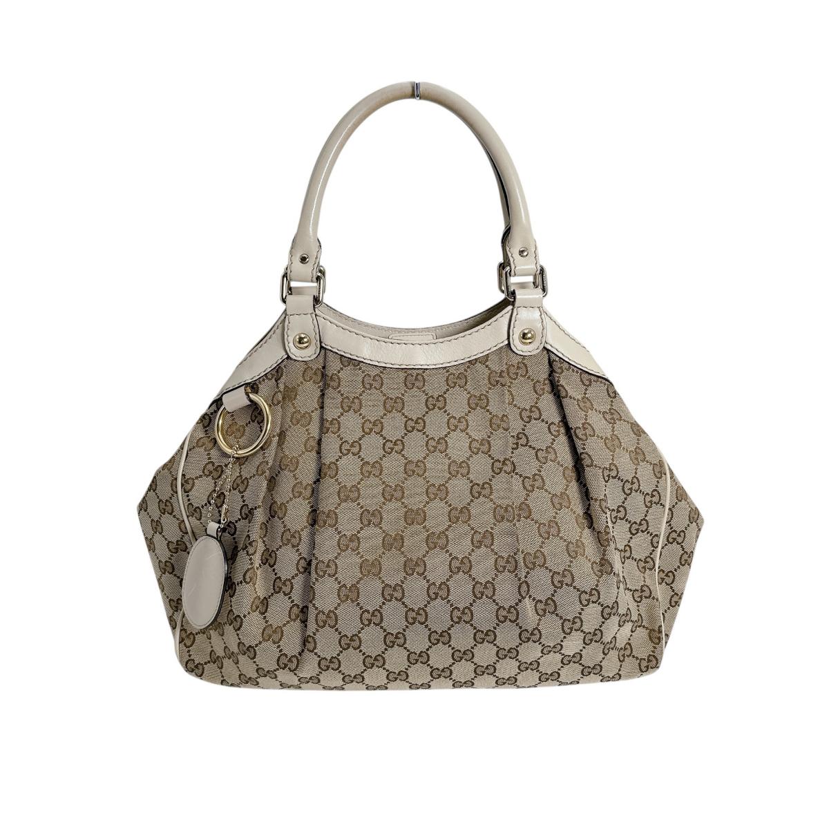 Gucci GG Sukey Canvas Beige Tote Bag 0