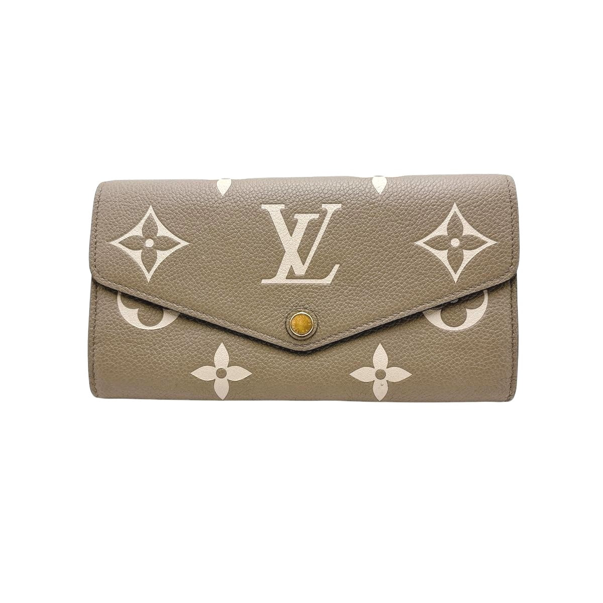 Louis Vuitton Long Purse M81049 Ann Platt Monogram Beige Flap Wallet Case
