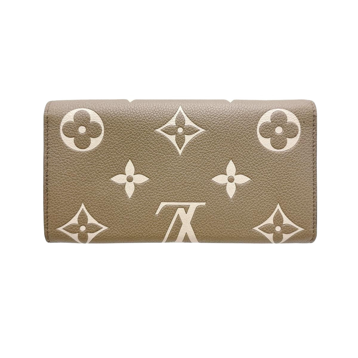 Louis Vuitton Long Purse M81049 Ann Platt Monogram Beige Flap Wallet Case