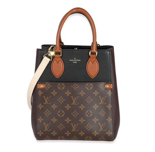 Louis Vuitton Fold MM Monogram Canvas Calfskin Tote Bag