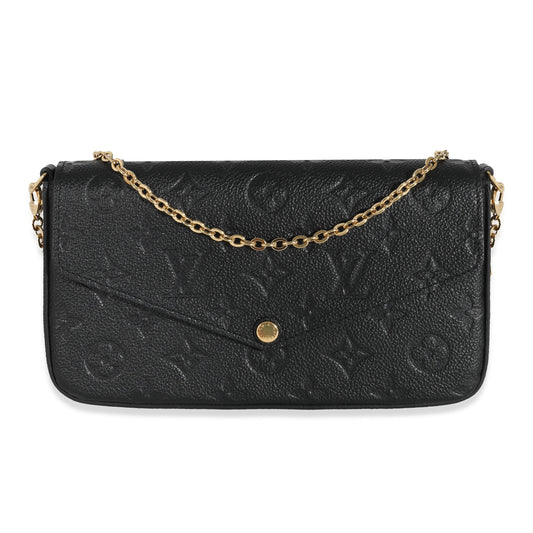 Louis Vuitton Empreinte Félicie Pochette Monogram Black Clutch Bag