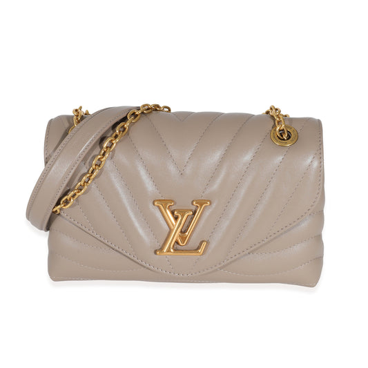Louis Vuitton Dark Taupe New Wave MM Quilted Calf Chain Handbag