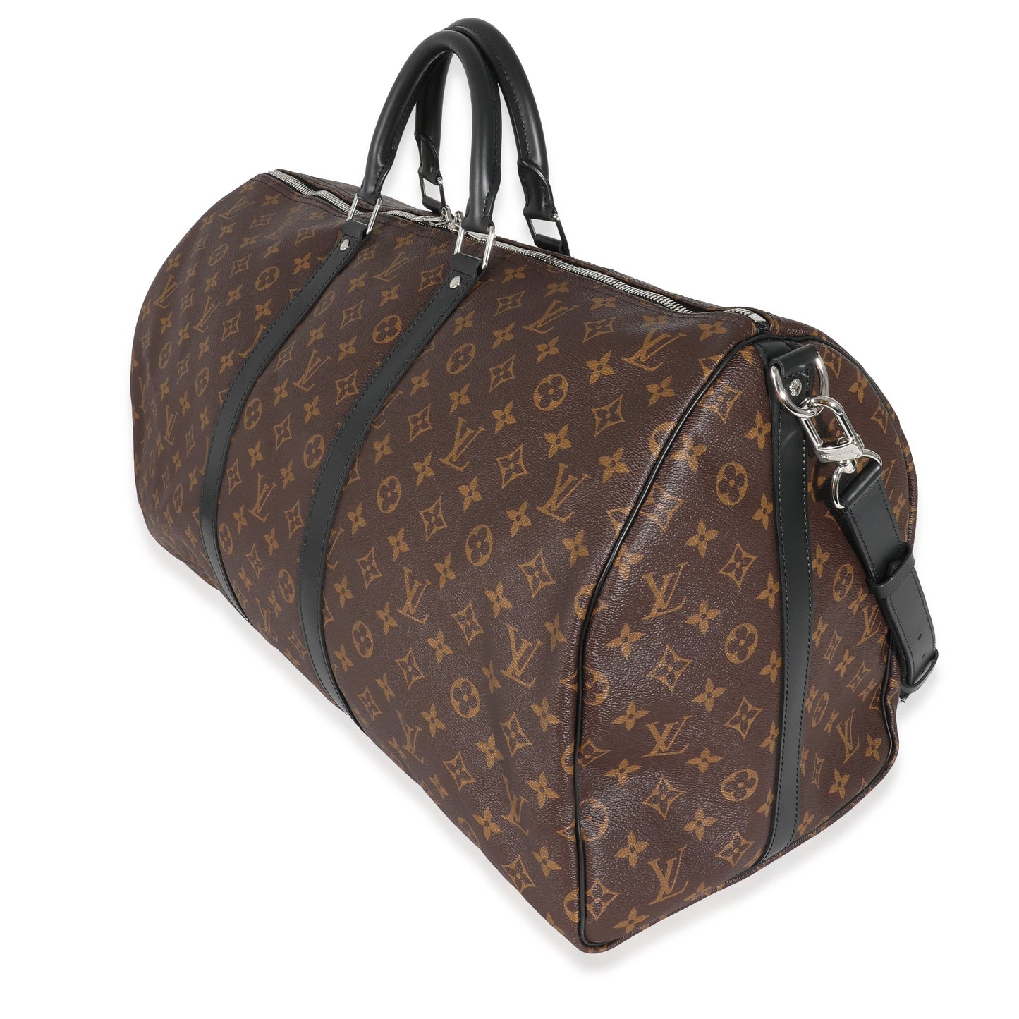 Louis Vuitton Macassar Keepall Bandoulière 55 Monogram Handbag