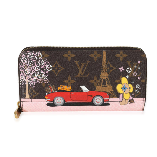 Louis Vuitton Vivienne Christmas Animation Zippy Monogram Canvas Wallet Case