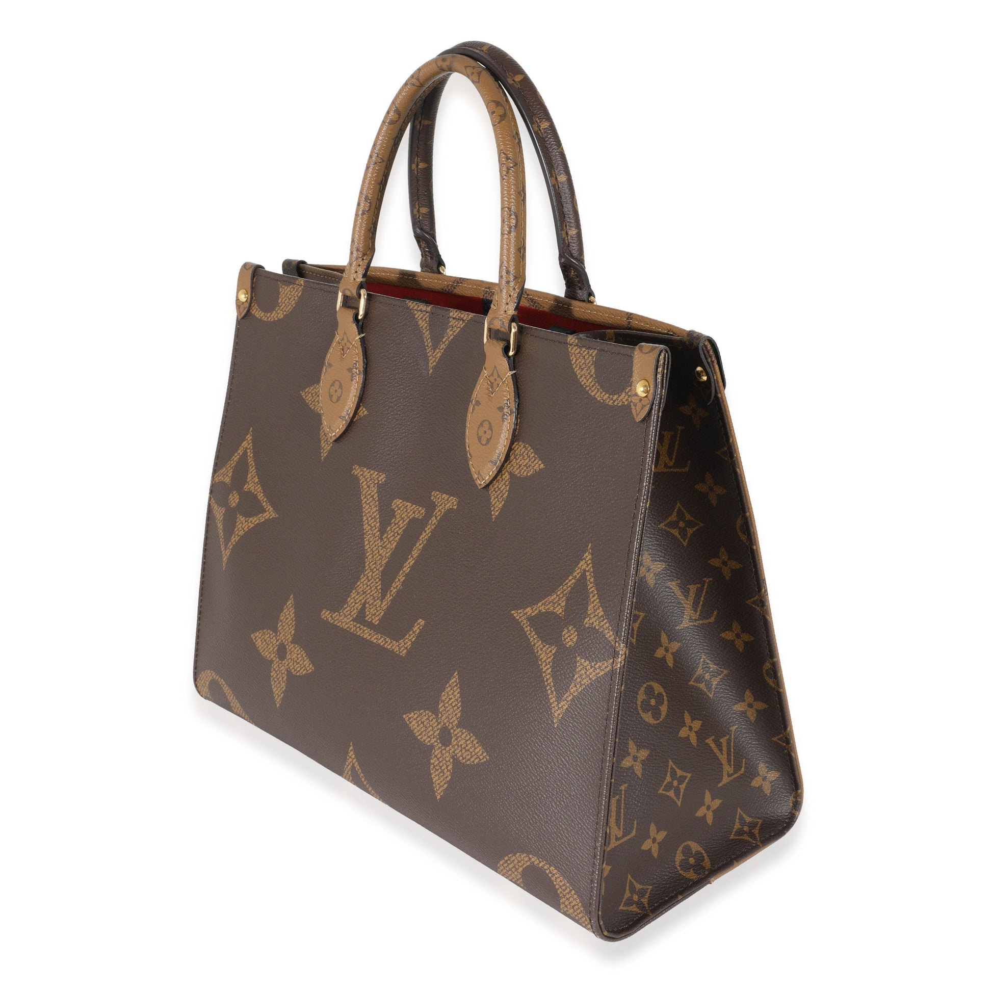 Louis Vuitton Giant Reverse Onthego MM Monogram Canvas Handbag Onthego Mm