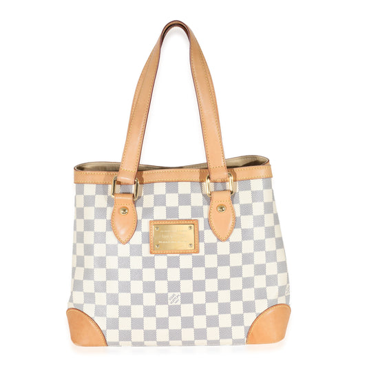 Louis Vuitton Damier Azur Hampstead PM Canvas Handbag