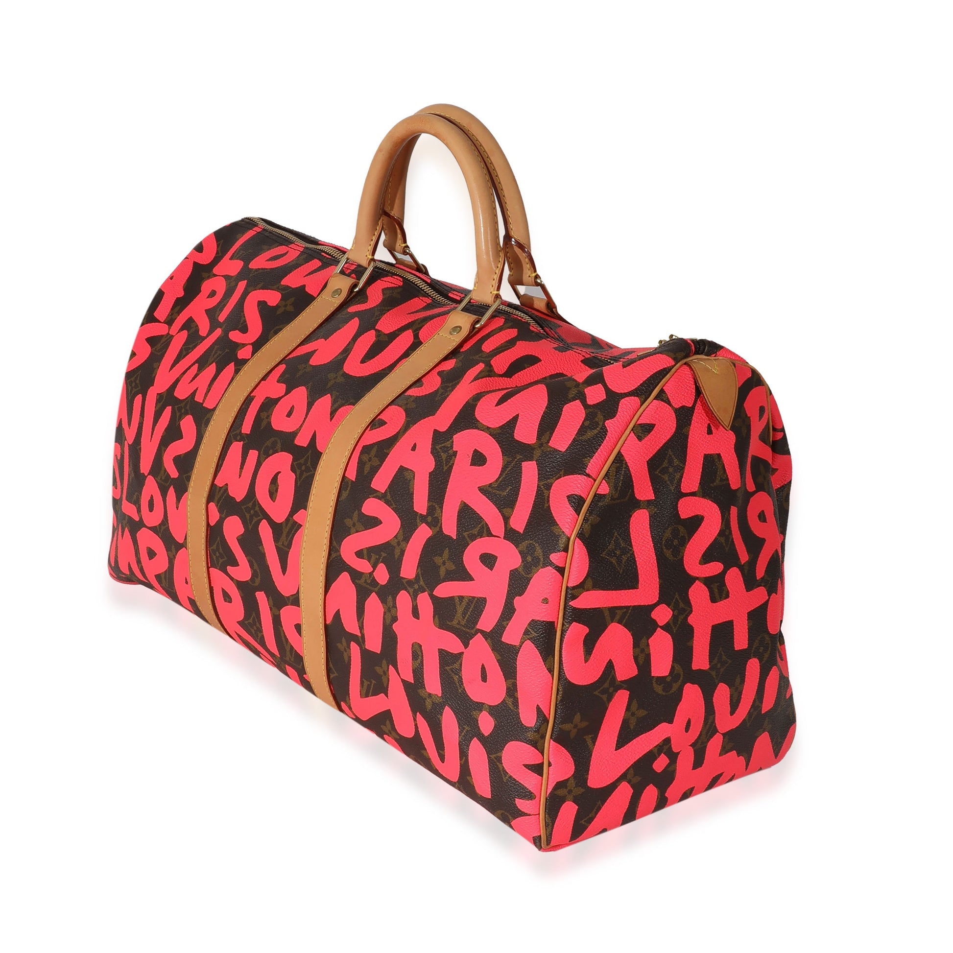 Louis Vuitton x Stephen Spro Graffiti Keepall Monogram Pink Handbag