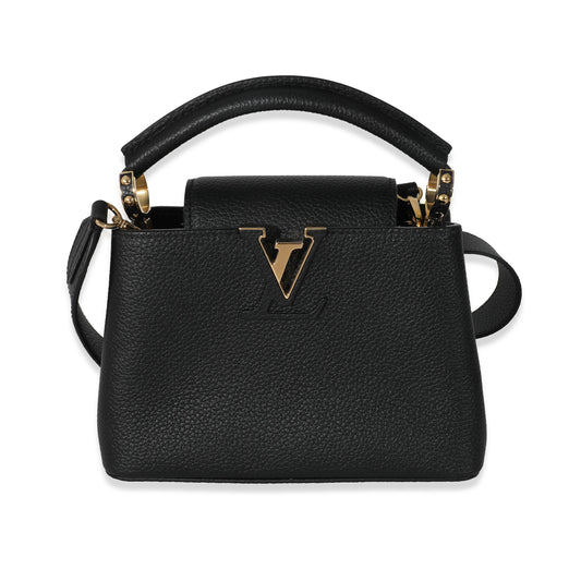Louis Vuitton Taurillon Capucines Black Mini Hat
