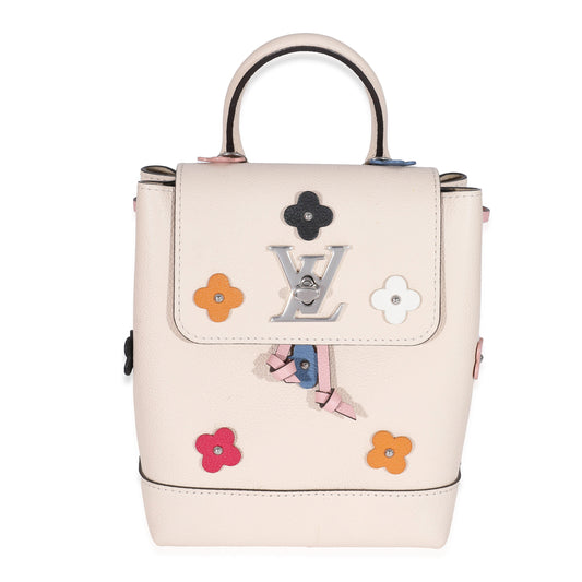 Louis Vuitton Creme Mechanical Flower Lockme Backpack Calfskin Mini