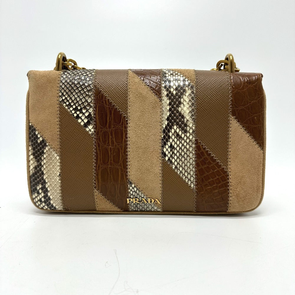 Shoulder Bag Suede Brown