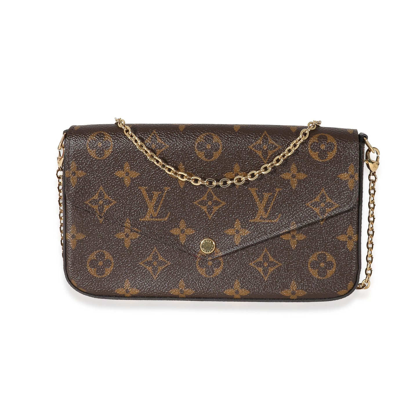 Louis Vuitton Fuchsia Pochette Félicie Monogram Canvas Clutch Bag