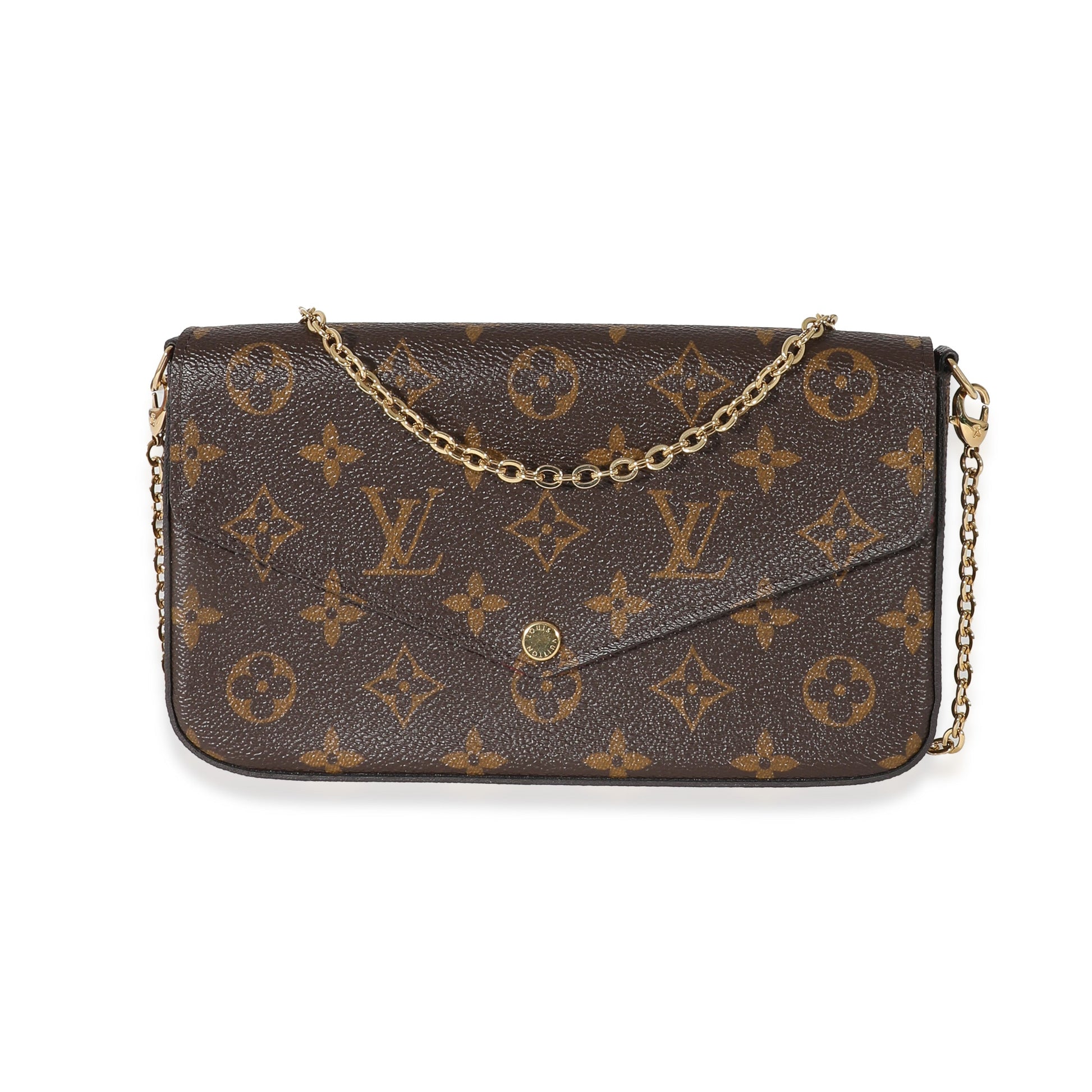 Louis Vuitton Fuchsia Pochette Félicie Monogram Canvas Clutch Bag