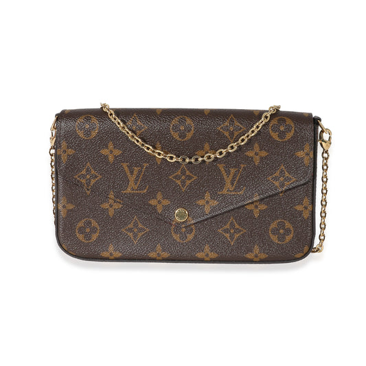 Louis Vuitton Fuchsia Pochette Félicie Monogram Canvas Clutch Bag