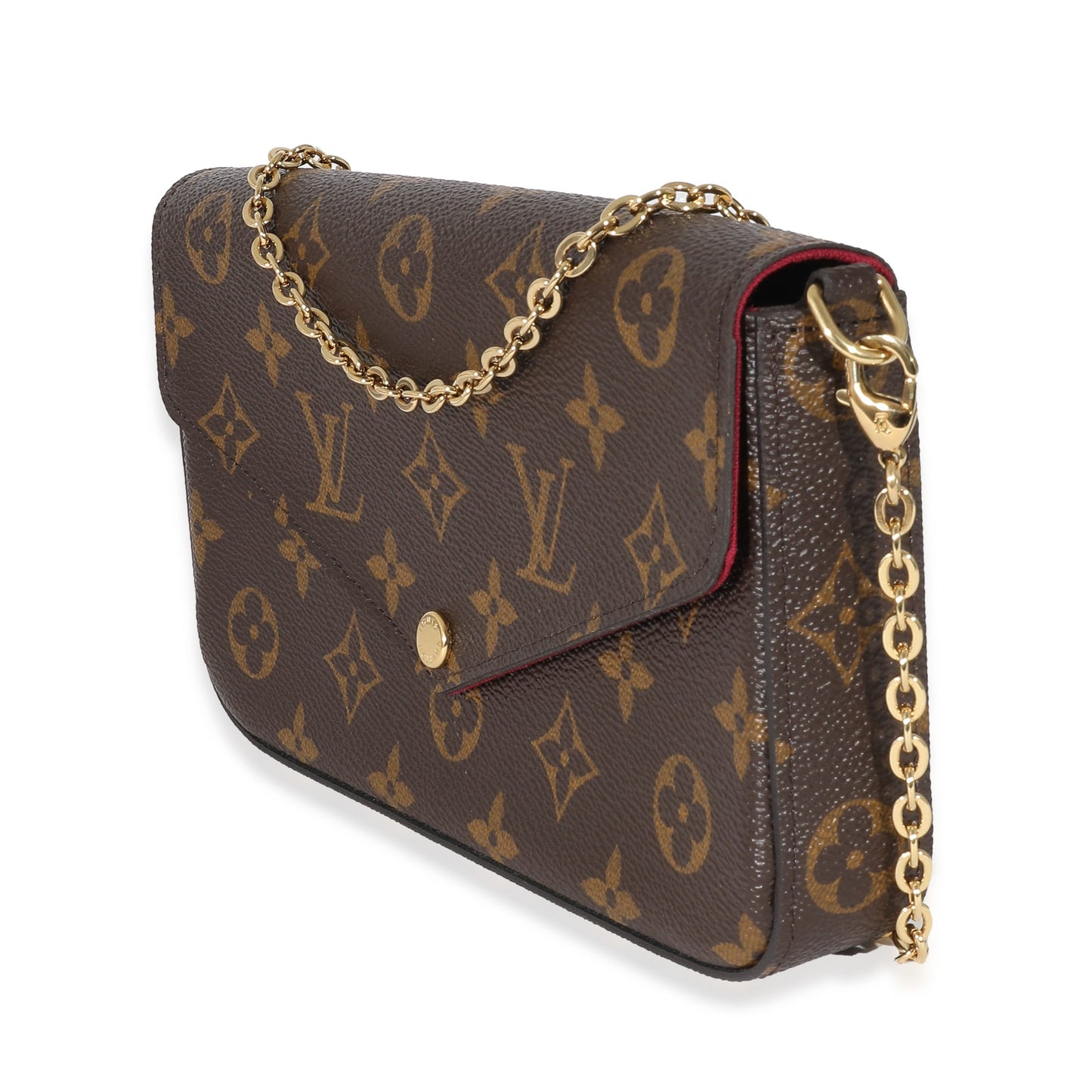 Louis Vuitton Fuchsia Pochette Félicie Monogram Canvas Clutch Bag