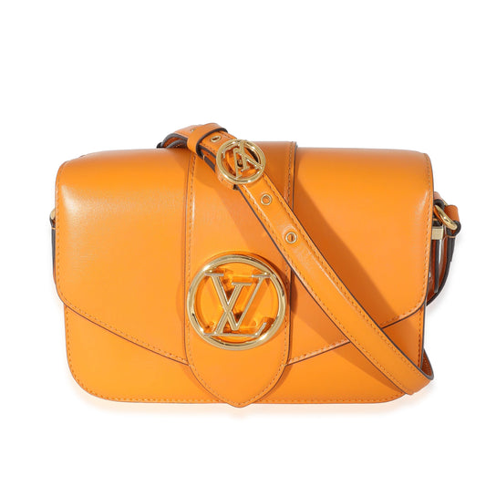 Louis Vuitton Summer Smooth Pont 9 Calfskin Gold Handbag
