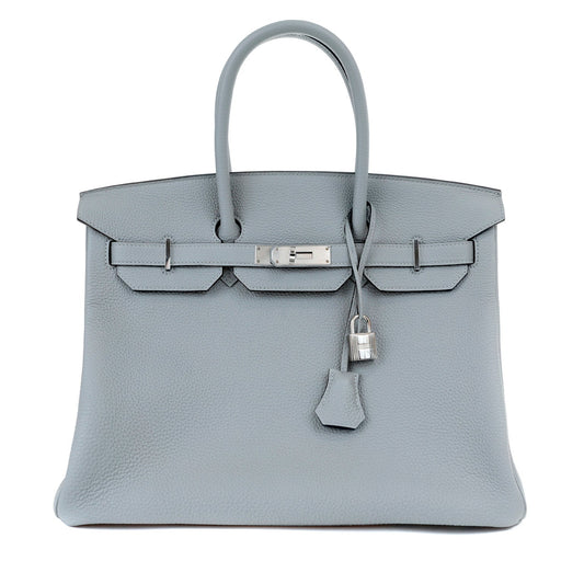 Hermes Luxury Cm Gris Asphalt Togo Birkin W Travel Bag