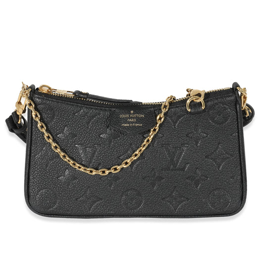 Louis Vuitton Empreinte Easy Pouch On Strap Black Handbag On Strap