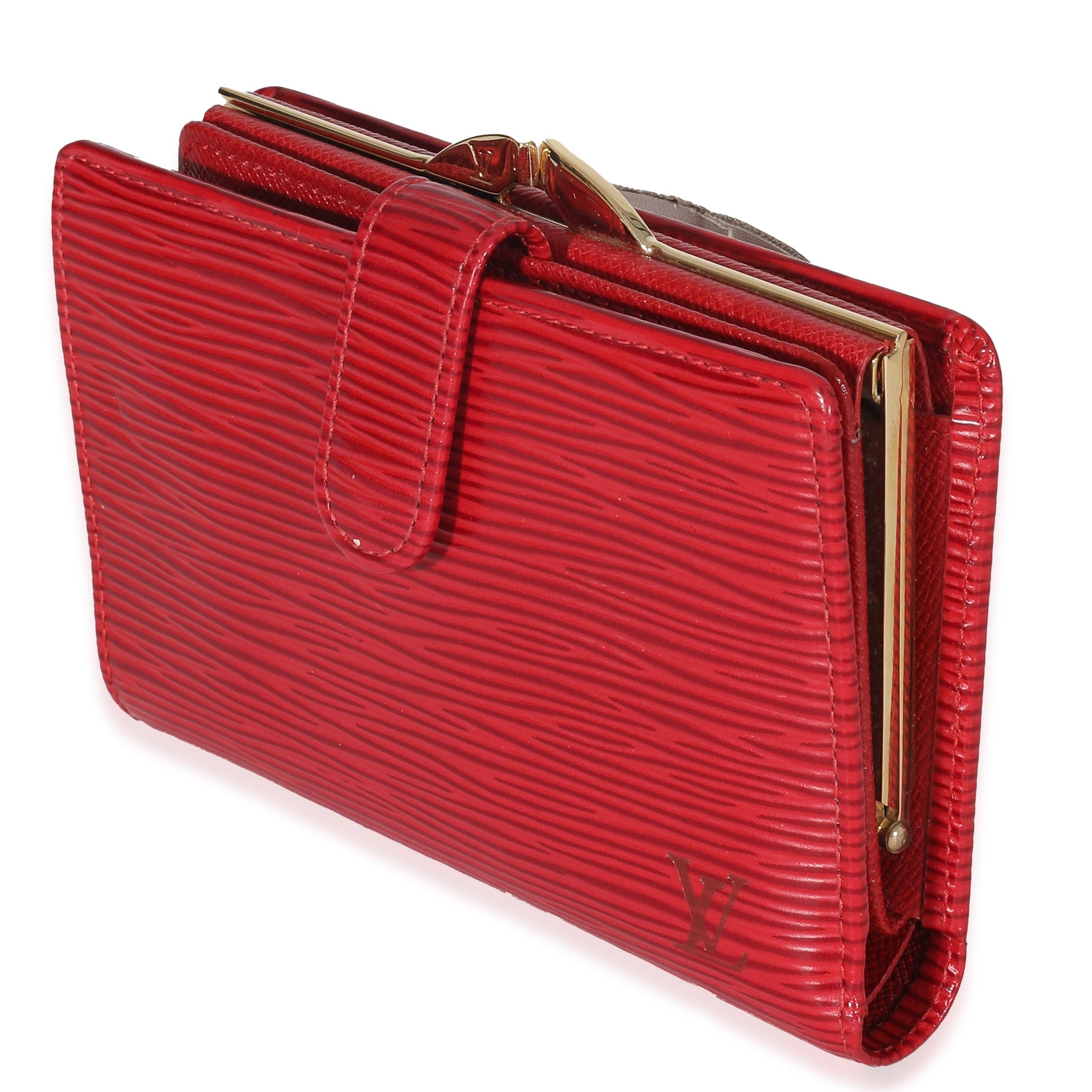 Louis Vuitton Castillan Epi French Purse Leather Red Handbag