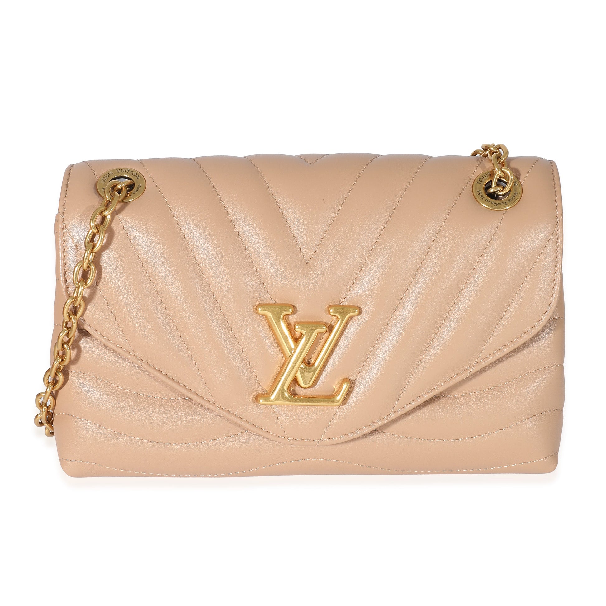 Louis Vuitton Noisette New Wave MM Leather Calf Chain Handbag