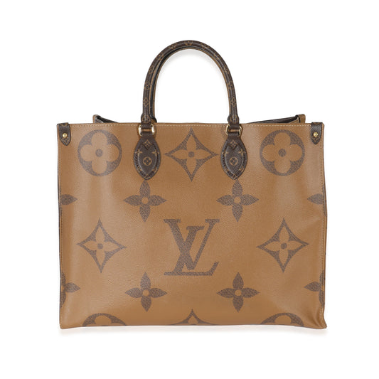 Louis Vuitton Reverse Giant Onthego GM Monogram Canvas Handbag