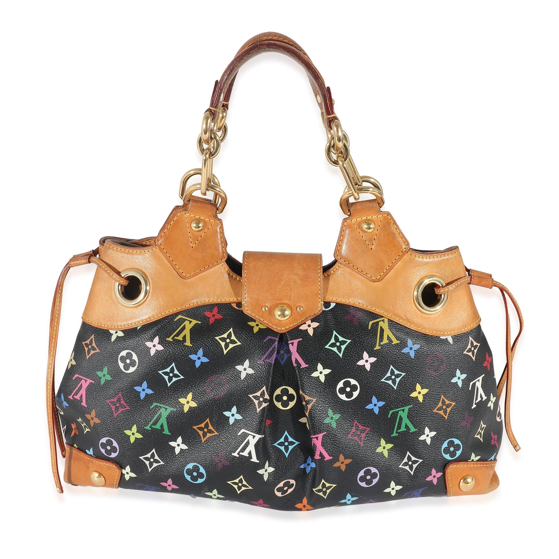Louis Vuitton x Takashi Murakami Multicolore Ursula Monogram Canvas Black Handbag