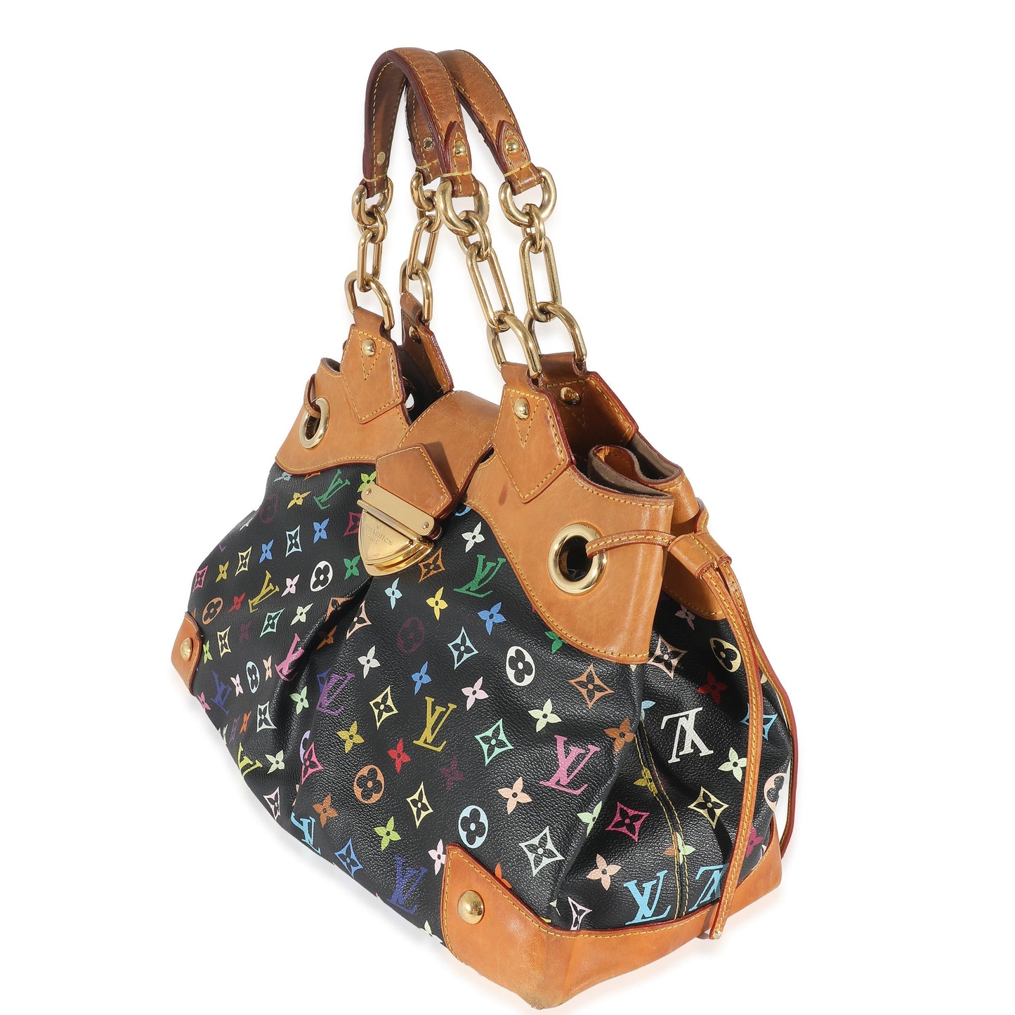 Louis Vuitton x Takashi Murakami Multicolore Ursula Monogram Canvas Black Handbag