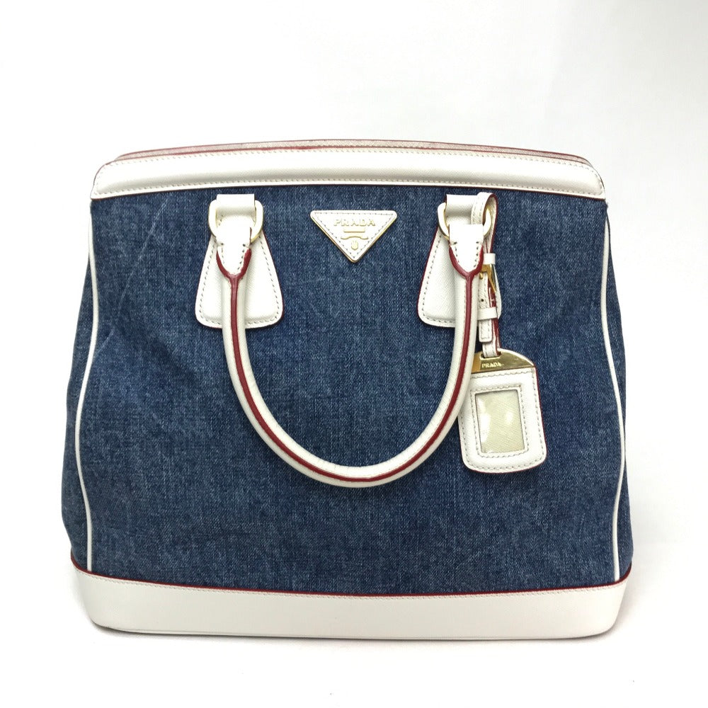 Cotton Logo Women Leather Denim Travel Bag