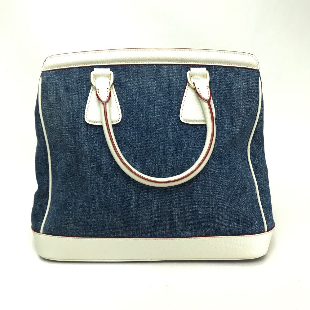 Cotton Logo Women Leather Denim Travel Bag