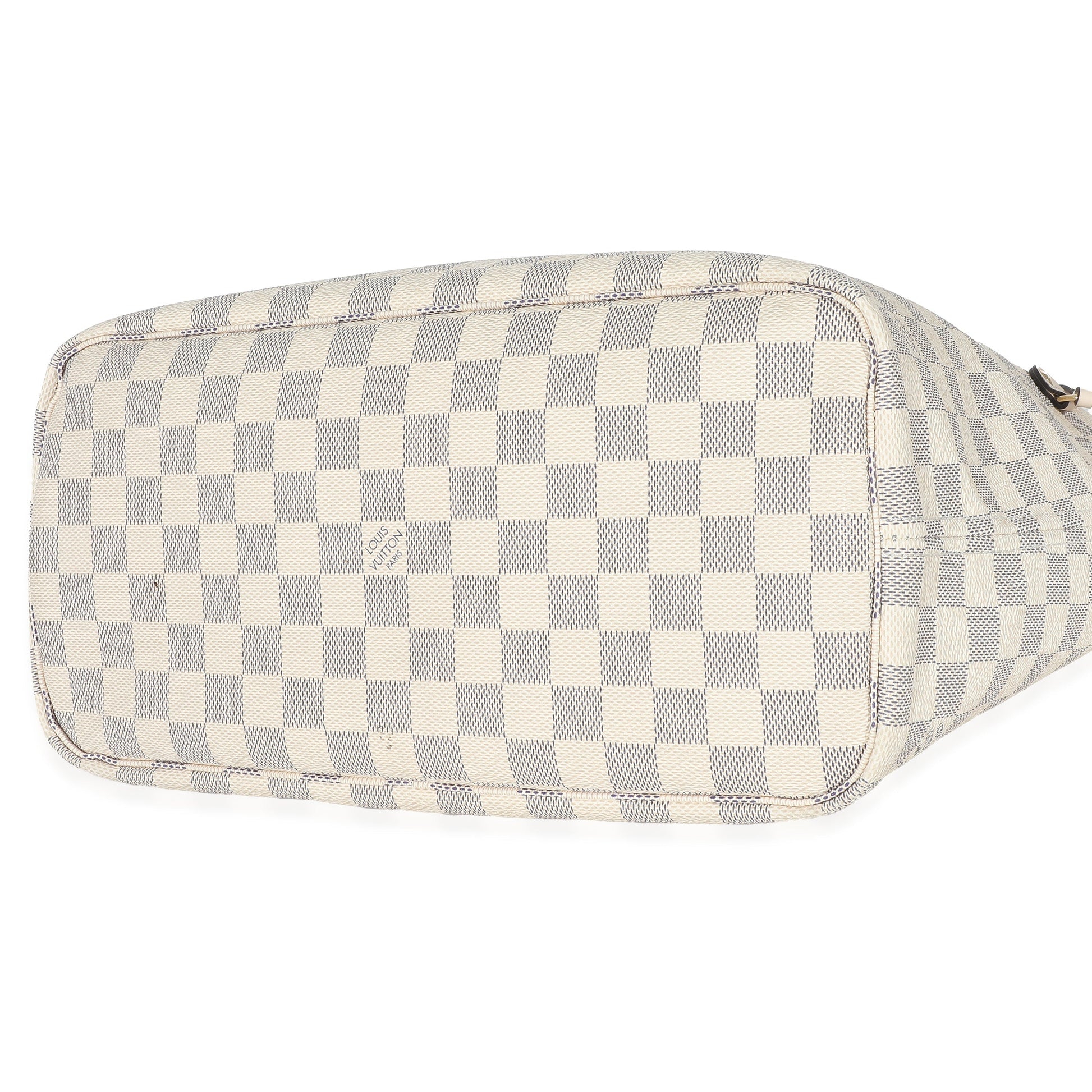 Louis Vuitton Damier Azur Braided Neverfull MM Canvas Tote Bag Neverfull Mm