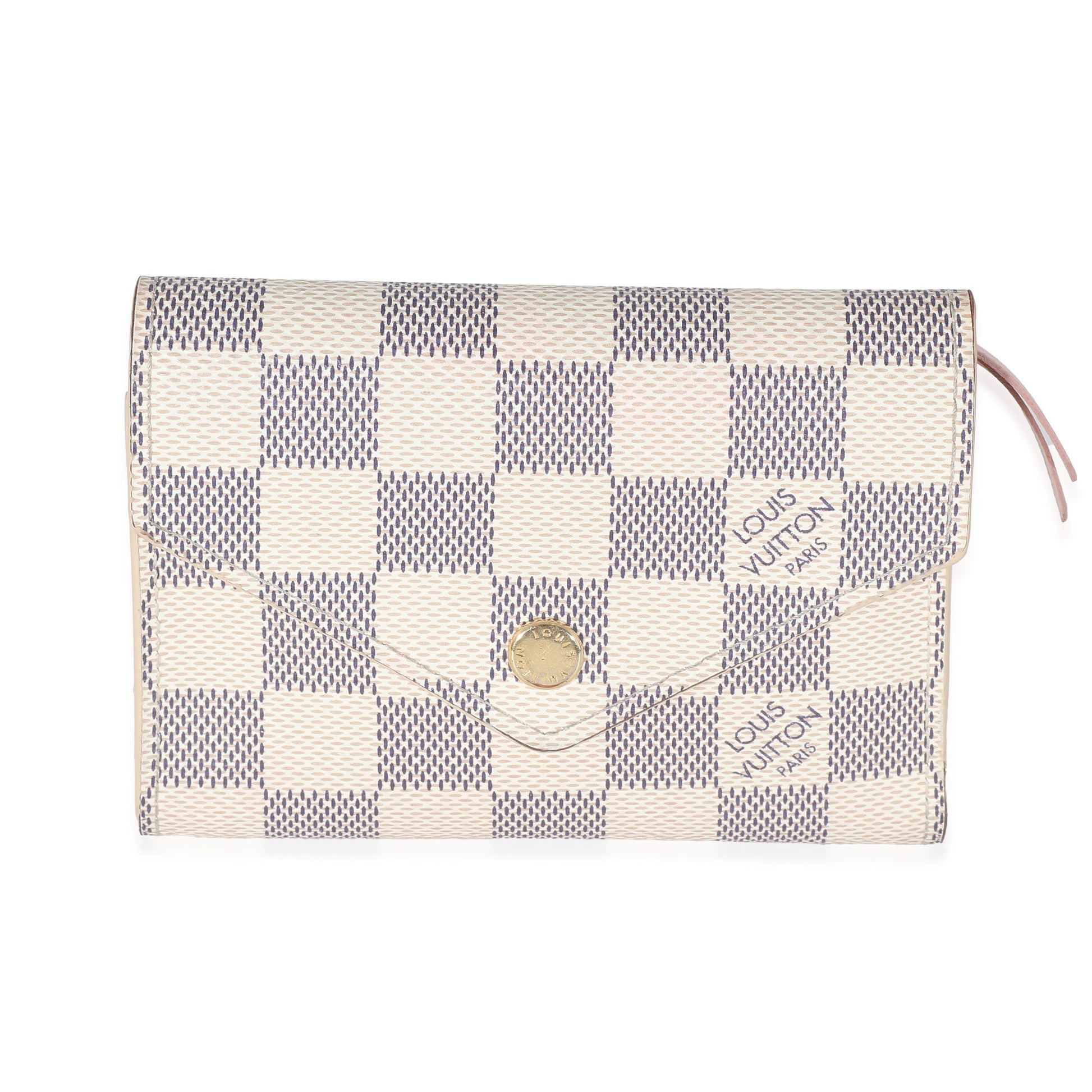 Louis Vuitton Damier Azur Victorine Canvas Wallet Case Victorine Wallet