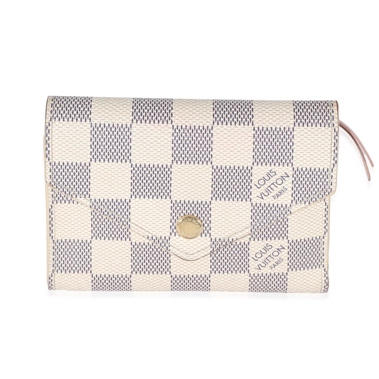 Louis Vuitton Damier Azur Victorine Canvas Wallet Case Victorine Wallet