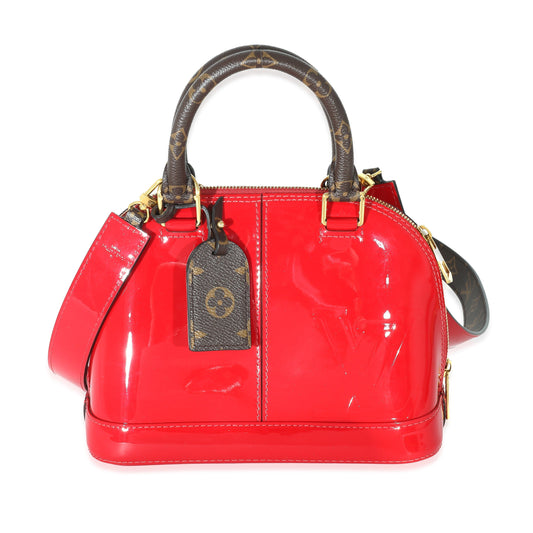 Louis Vuitton Scarlet Miroir & Alma BB Monogram Leather Canvas Patent Handbag