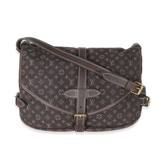 Louis Vuitton Ebene Lin Saumur 26 Monogram Canvas Mini Bag