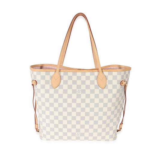Louis Vuitton Damier Azur Neverfull MM Canvas Tote Bag 4