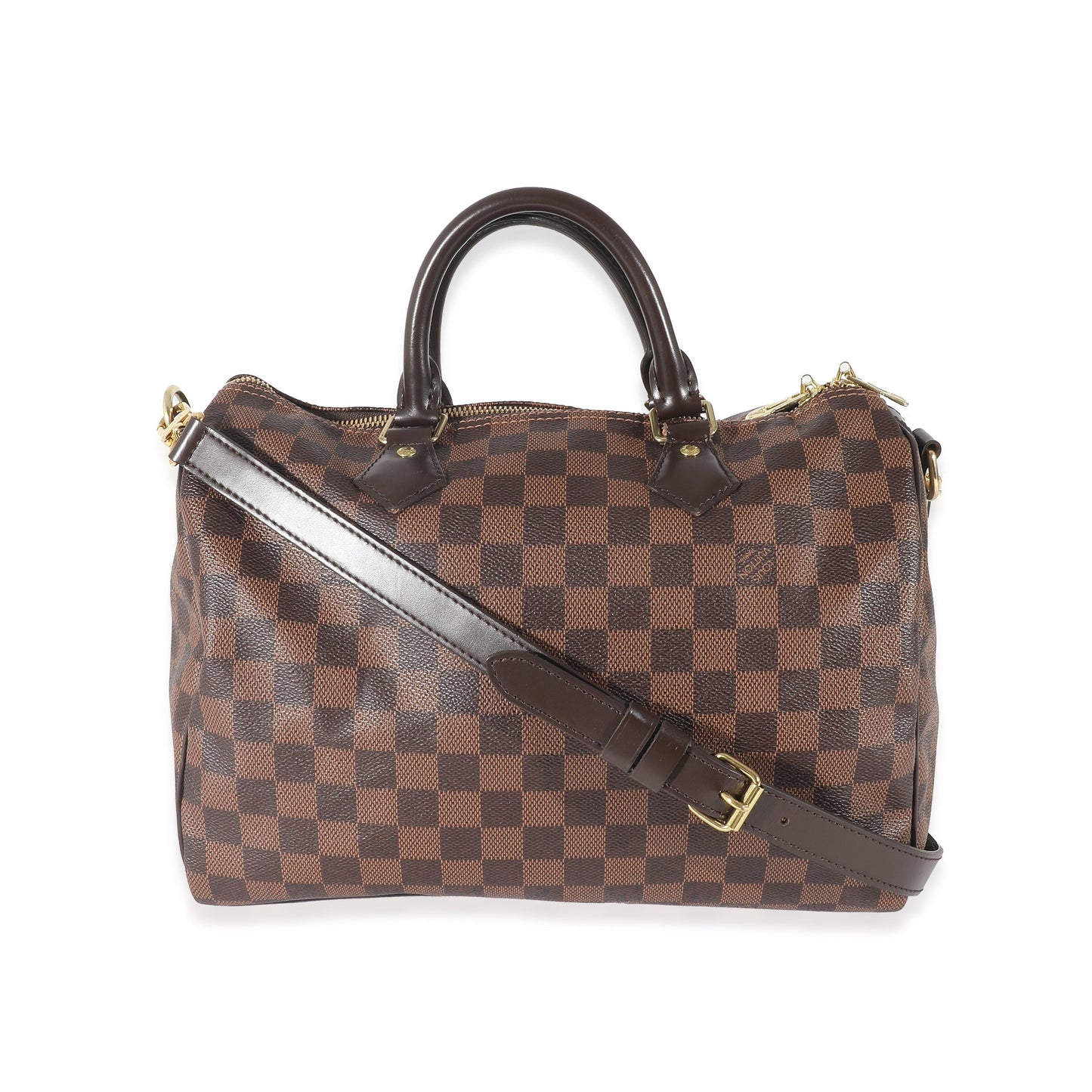 Louis Vuitton Damier Ebene Speedy Bandouliere 30 Canvas Handbag 3