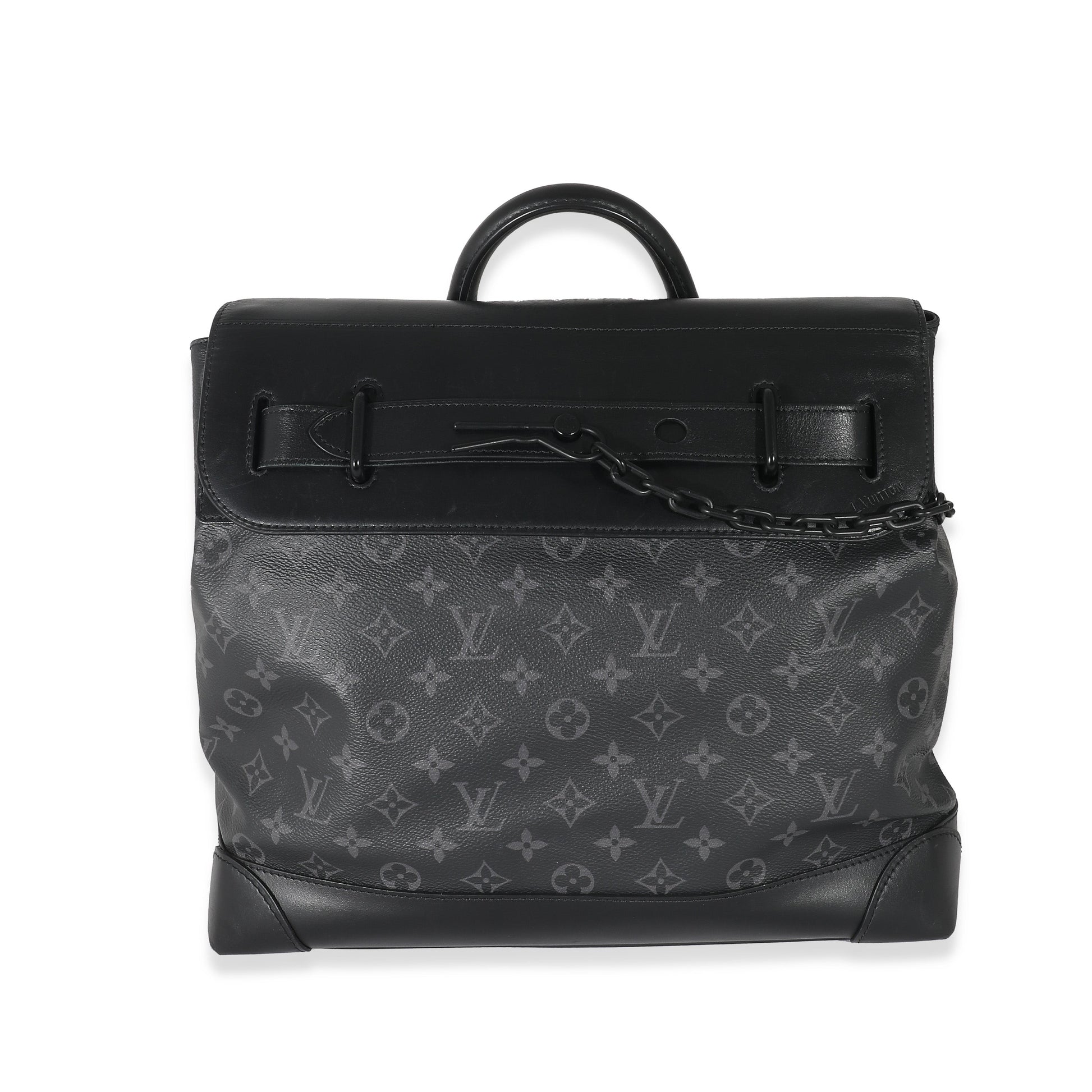 Louis Vuitton Taurillon Eclipse Steamer PM Monogram Black Handbag