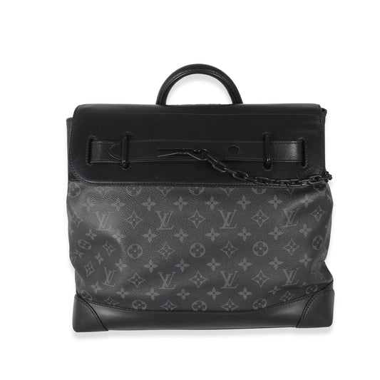 Louis Vuitton Taurillon Eclipse Steamer PM Monogram Black Handbag