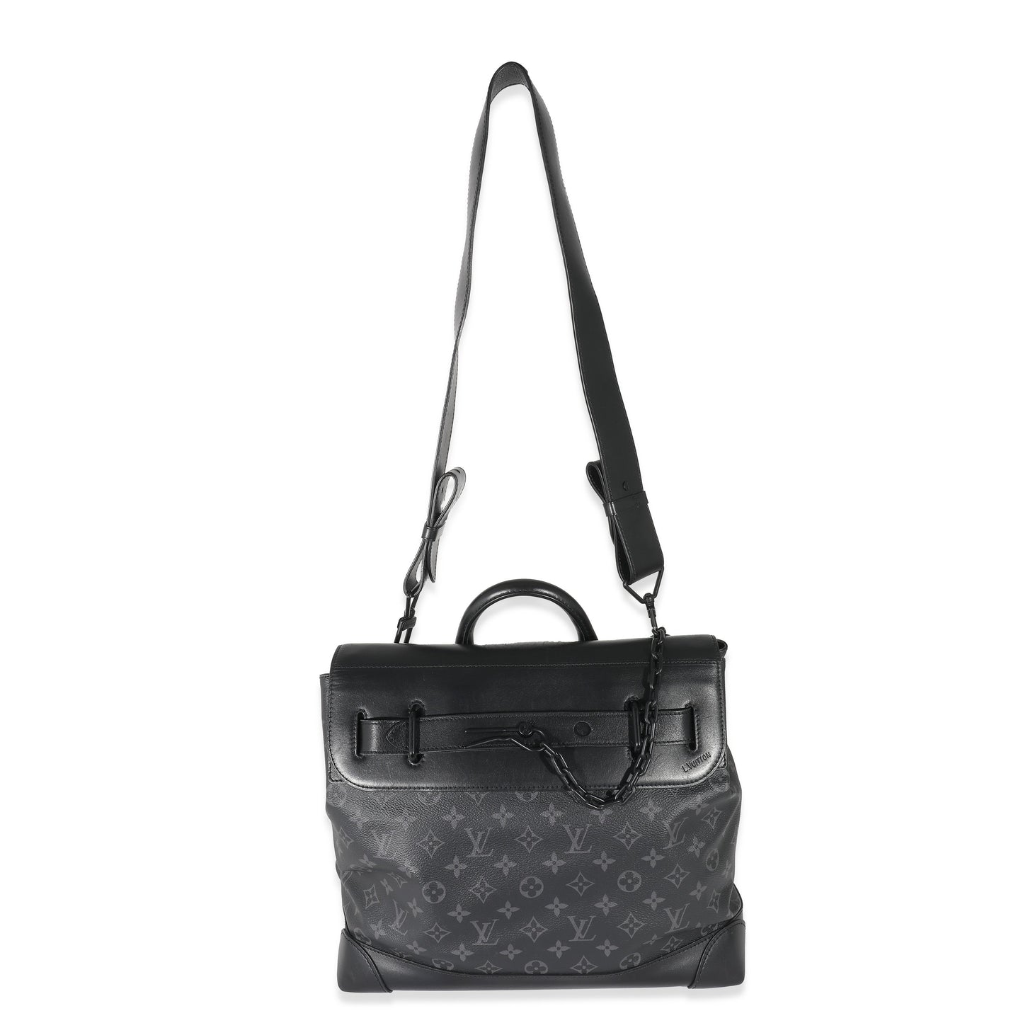 Louis Vuitton Taurillon Eclipse Steamer PM Monogram Black Handbag
