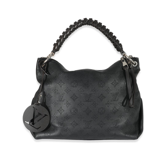 Louis Vuitton Mahina Beaubourg MM Monogram Black Shoulder Bag