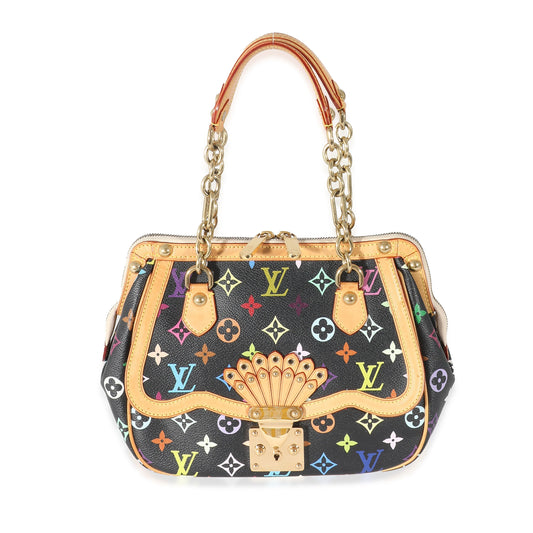 Louis Vuitton Gracie MM Monogram Canvas Black Multicolor Handbag