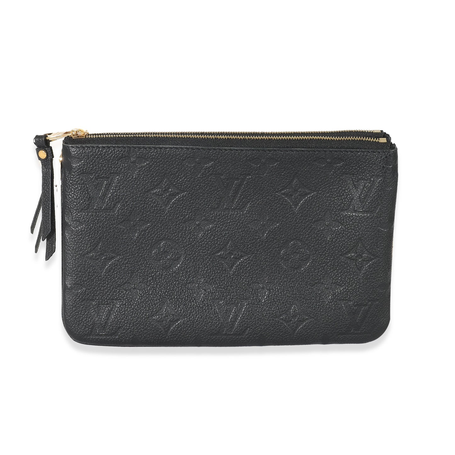 Louis Vuitton Empreinte Double Zip Pochette Black Clutch Bag
