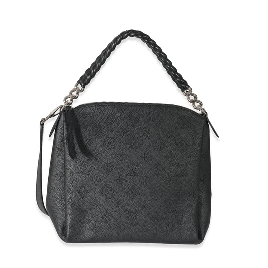 Louis Vuitton Mahina Babylone BB Black Chain Handbag