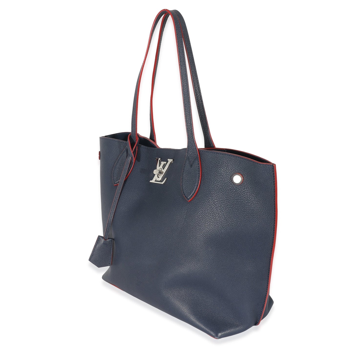 Louis Vuitton Marine Rouge Lockme Go Calfskin Tote Bag