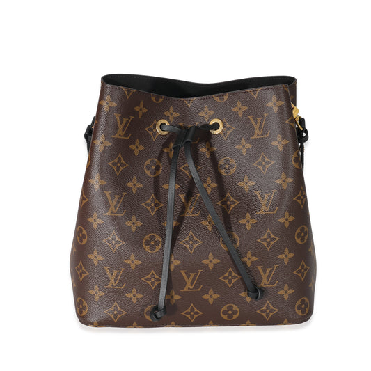 Louis Vuitton NéoNoé MM Monogram Leather Canvas Black Handbag